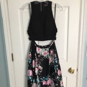 2 piece floral prom dress bought from Dillard’s.